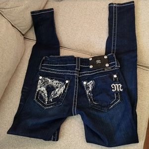 Miss me sequin rhinestone skinny jean